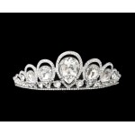 Coroana eleganta pentru mireasa CR042 Argintie cu cristale din sticla Coroana eleganta pentru mireasa CR042 Argintie cu cristale din sticla